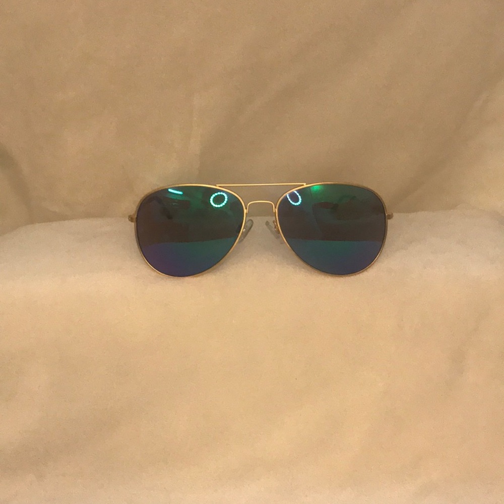 Multi-Color Aviator with Gold Rims